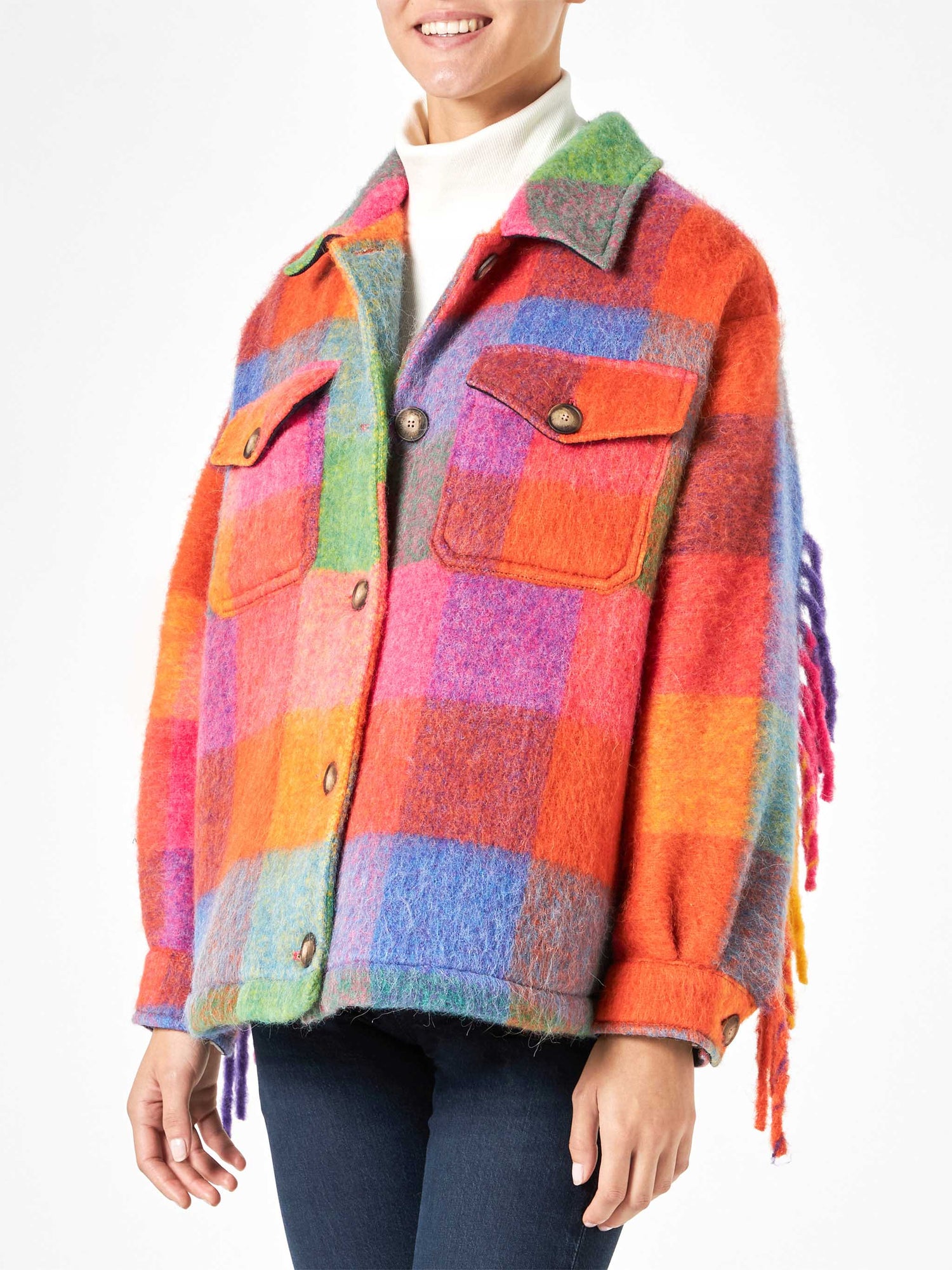 Woman overshirt with fringes - MC2 Saint Barth