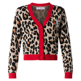 Woman cropped cardigan with Saint Barth embroidery - MC2 Saint Barth