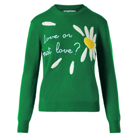 Woman brushed sweater with daisy print - MC2 Saint Barth