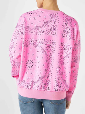 Woman sweatshirt Stardust with bandanna print - MC2 Saint Barth