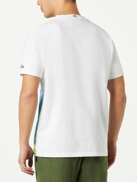 Man cotton t-shirt with Capri postcard print - MC2 Saint Barth