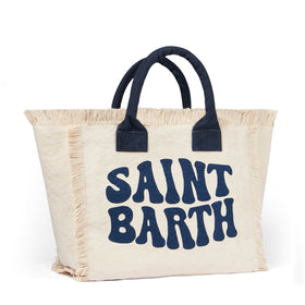Sac à bandoulière Vanity en toile blanche avec logo Groovy bleu 