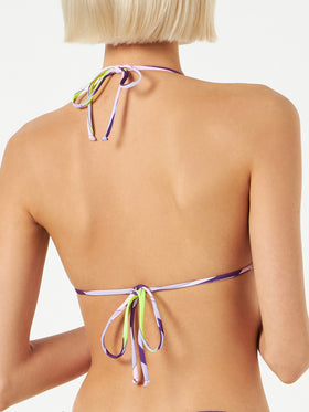 Sagittarius shape wave triangle bikini top