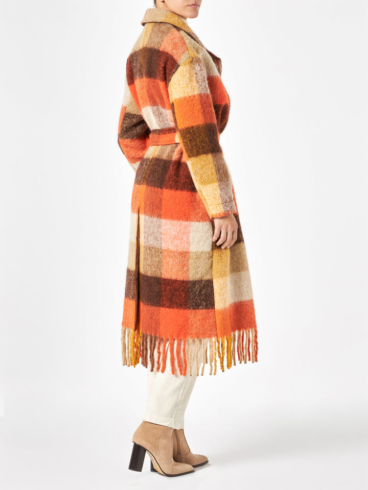 Woman long coat with fringes - MC2 Saint Barth