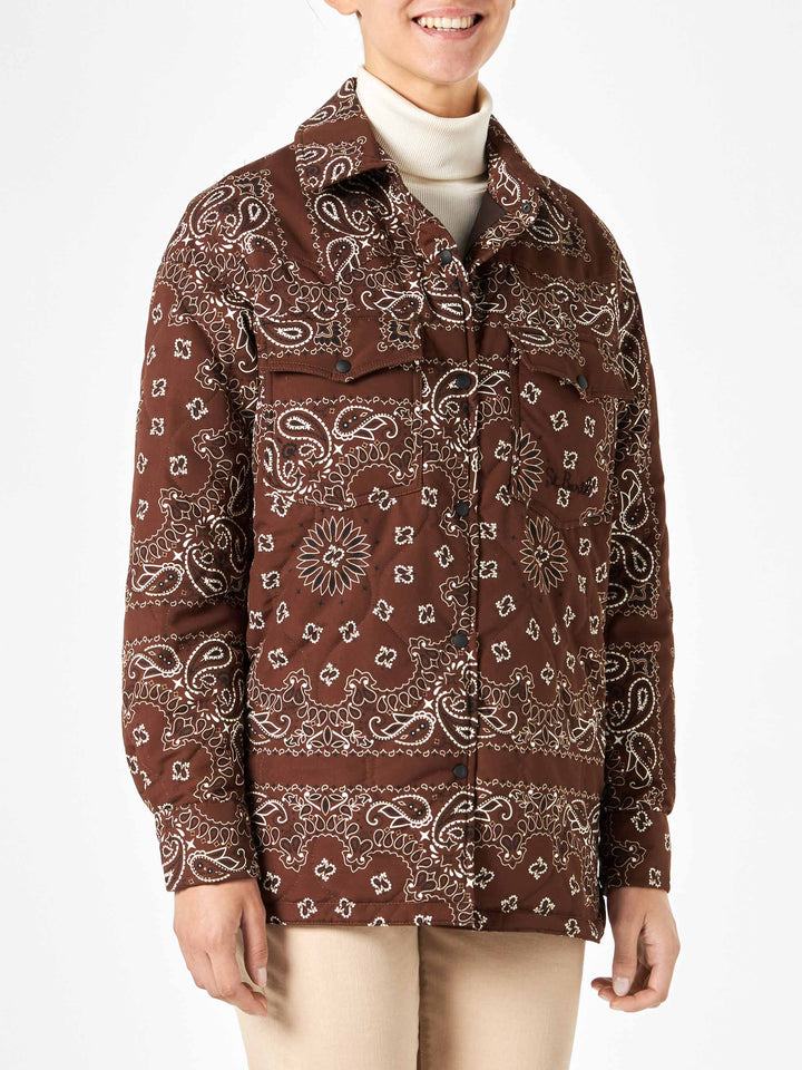 Woman jacket with bandanna print - MC2 Saint Barth
