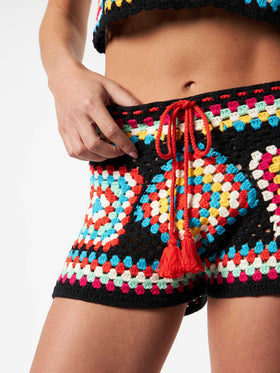 Short Kalima in crochet multicolor