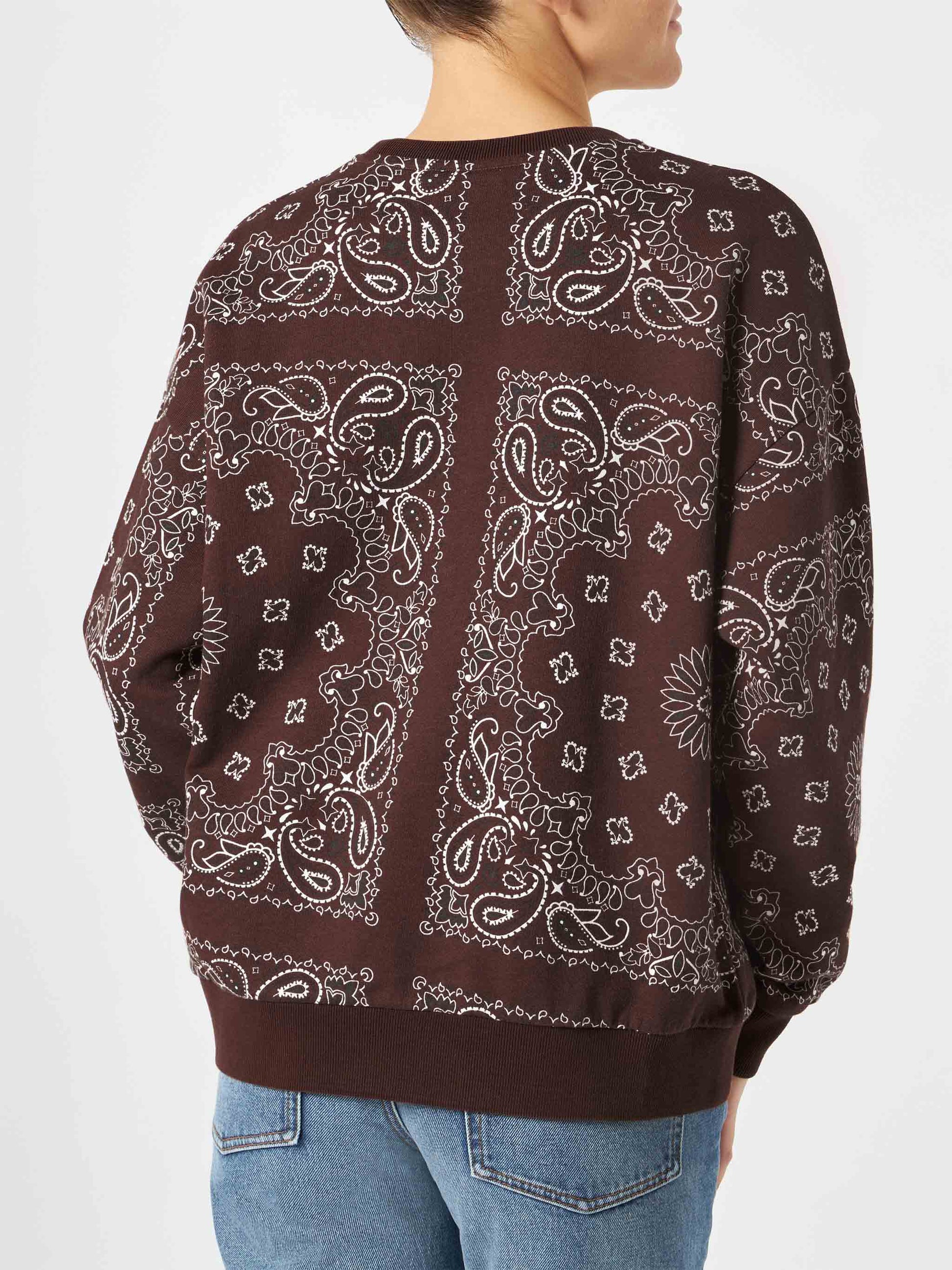 Woman sweatshirt Stardust with bandanna print - MC2 Saint Barth